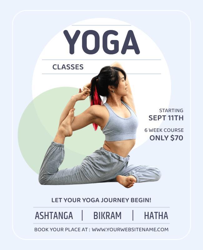 Yoga Classes Promotional Course Flyer Template