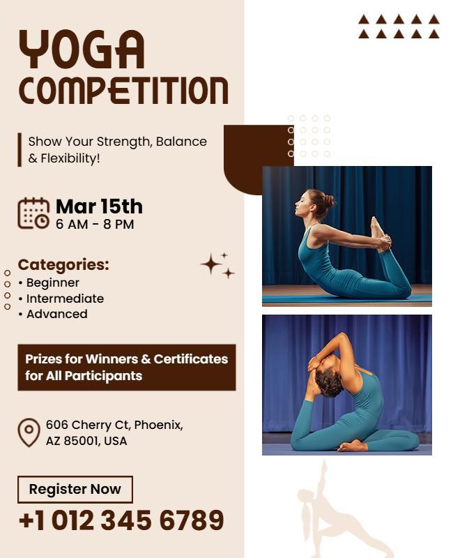 Yoga Competition Event Flyer Template