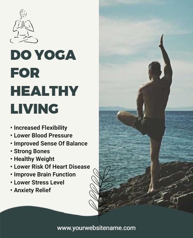 Yoga for Health and Wellness Promotion Flyer Template