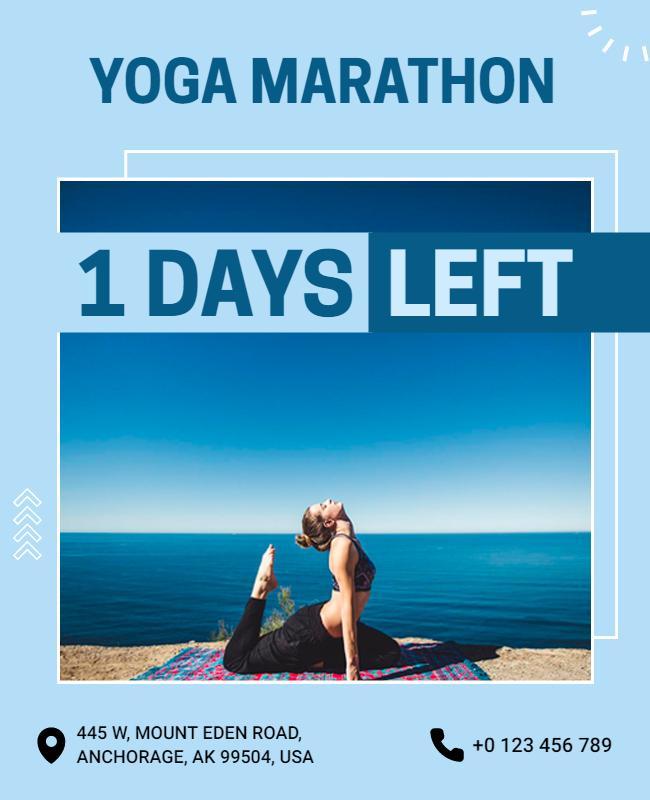 Yoga Marathon Event Announcement Flyer Template