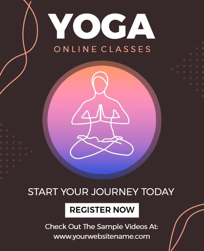 Yoga Online Class Registration Flyer Template