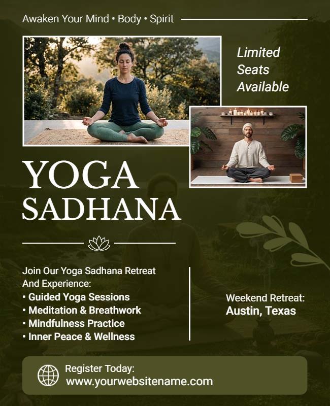 Yoga Sadhana Promotional Flyer Template