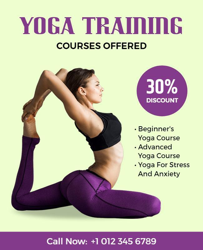 Yoga Training Courses Promotion Flyer Template