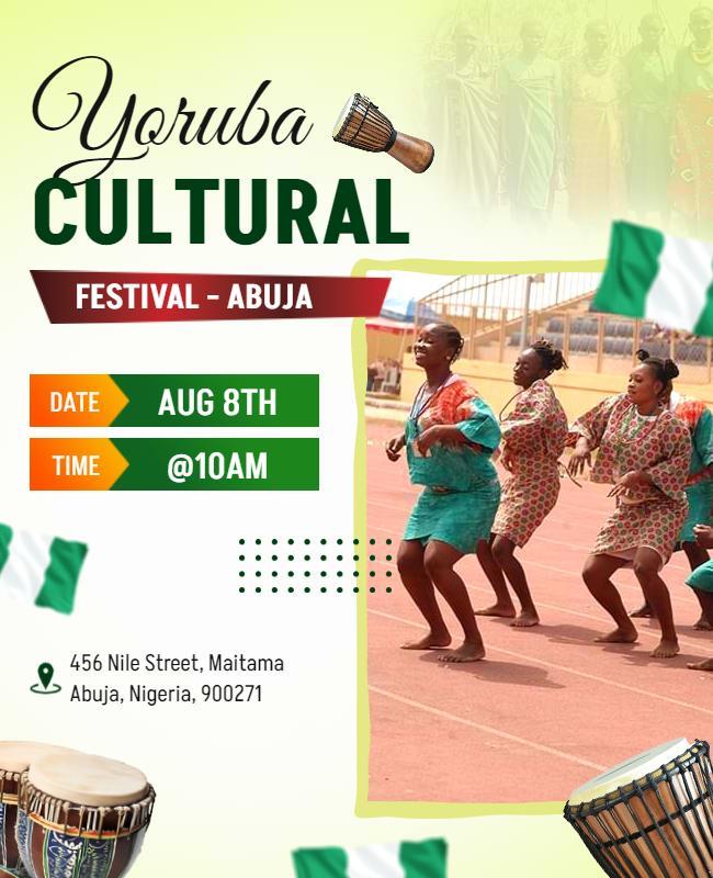 Yoruba Cultural Festival Event Flyer Template