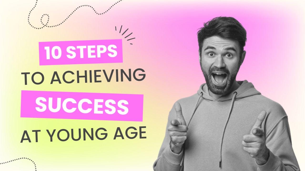 Young Entrepreneur Success Guide Business YouTube Thumbnail Template