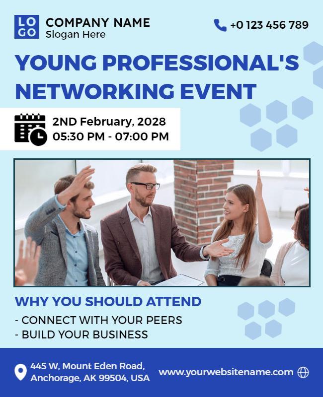 Young Professionals Networking Event Flyer Template