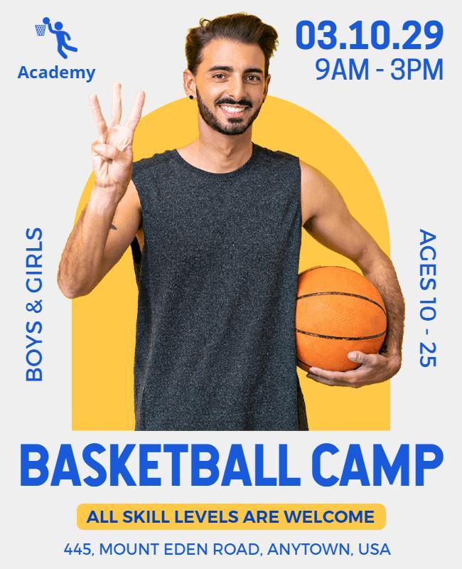 Youth Basketball Camp Event Flyer Template