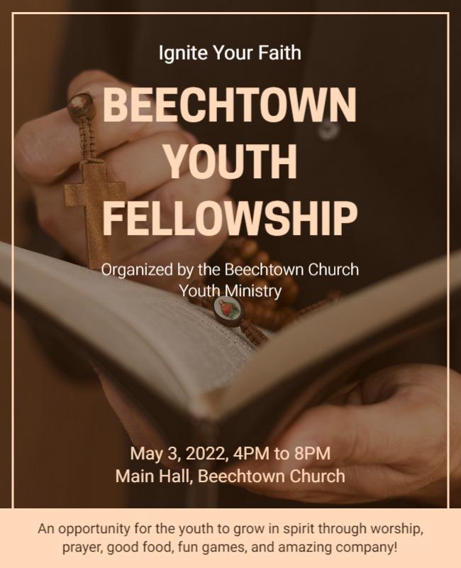 Youth Church Fellowship Event Flyer Template