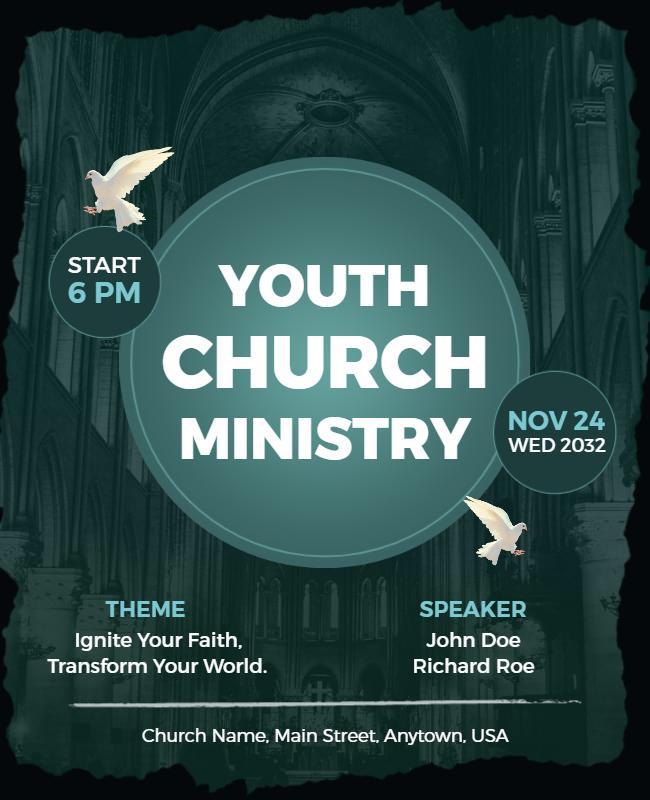 Youth Church Ministry Event Flyer Template