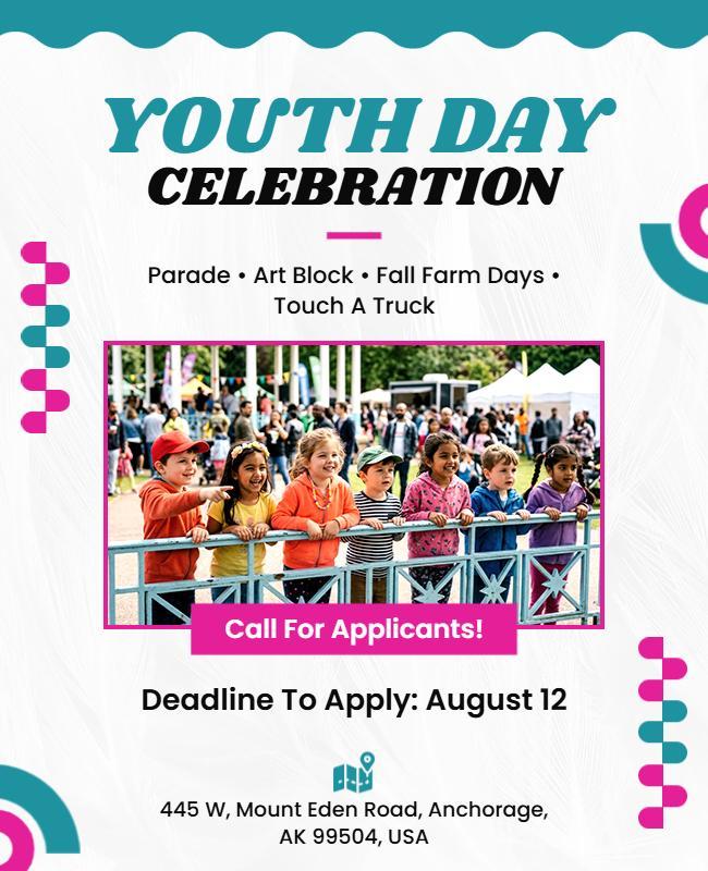 Youth Day Celebration Event Poster Template