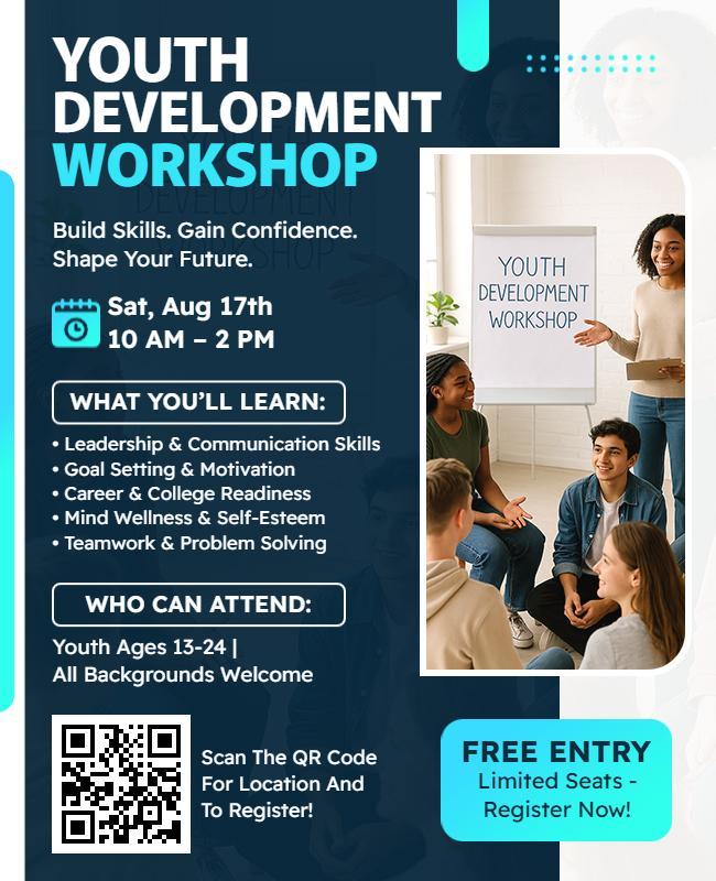 Youth Development Workshop Event Flyer Template