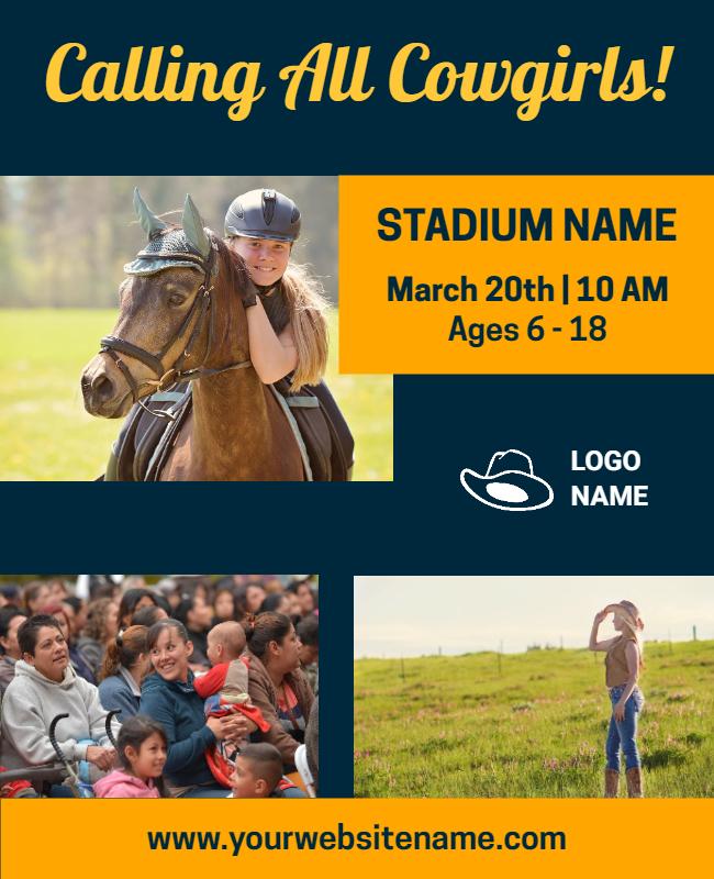 Youth Equestrian Event Flyer Template