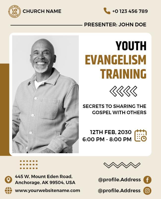 Youth Evangelism Training Event Flyer Template