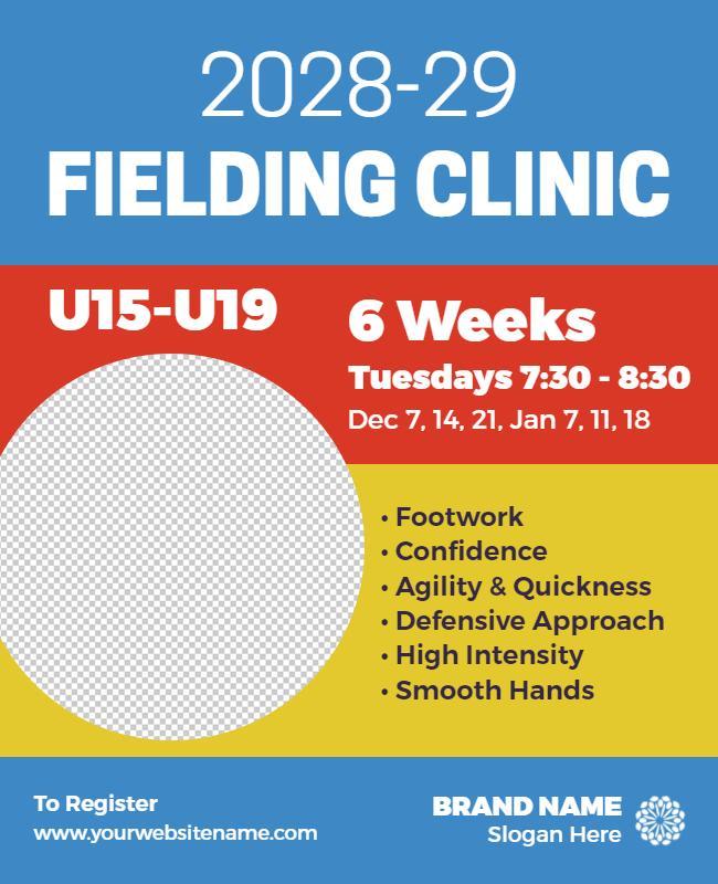 Youth Fielding Skills Clinic Flyer Template