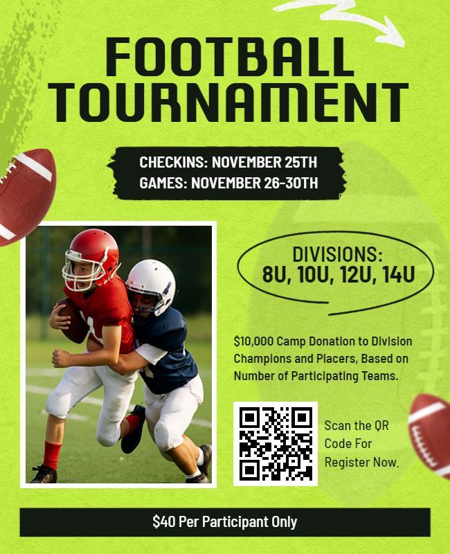 Youth Football Tournament Event Flyer Template