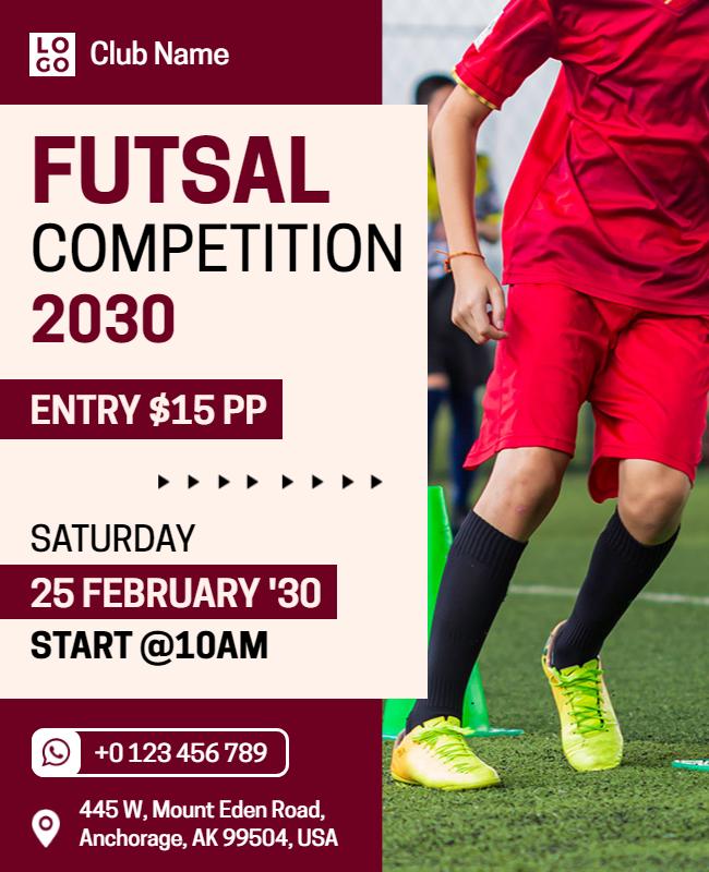 Youth Futsal Competition Event Flyer Template