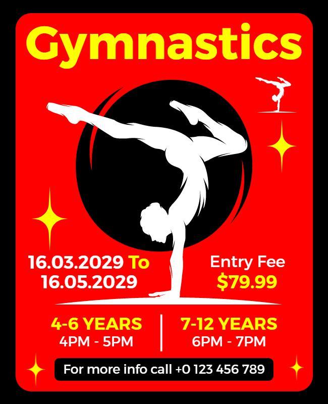 Youth Gymnastics Program Flyer Template