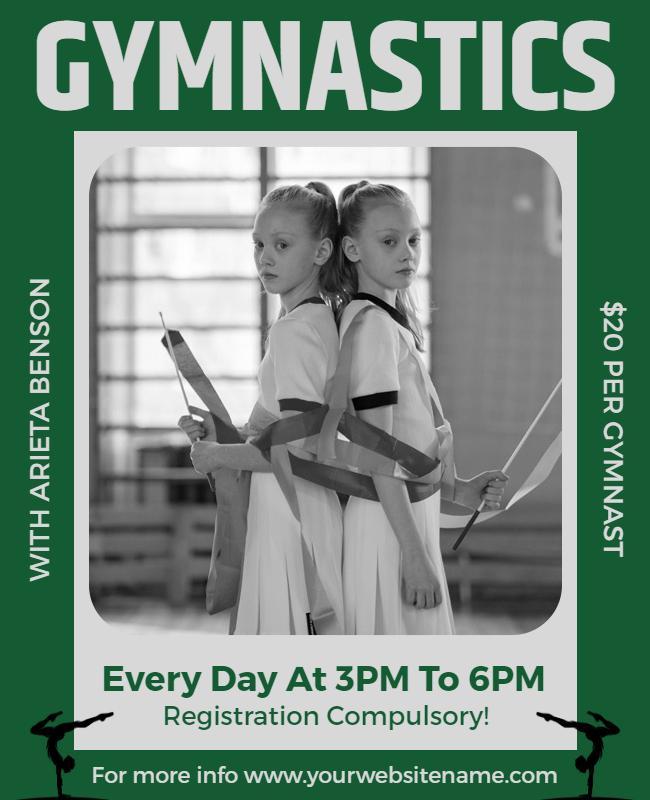 Youth Gymnastics Training Program Flyer Template