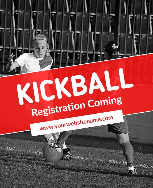 Youth Kickball Registration Event Flyer Template