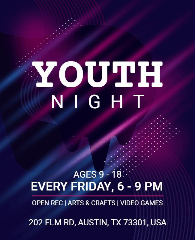 Youth Night Event Flyer Template