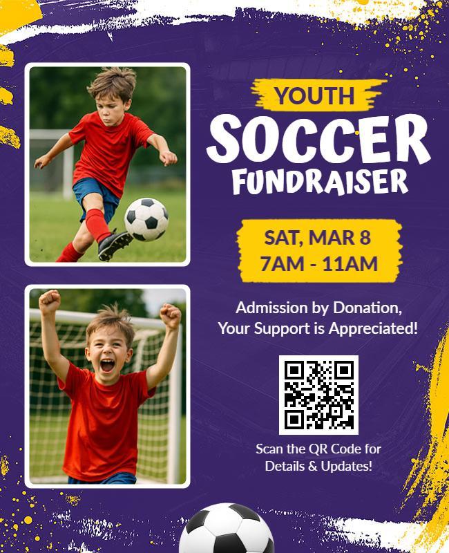Youth Soccer Fundraiser Event Flyer Template