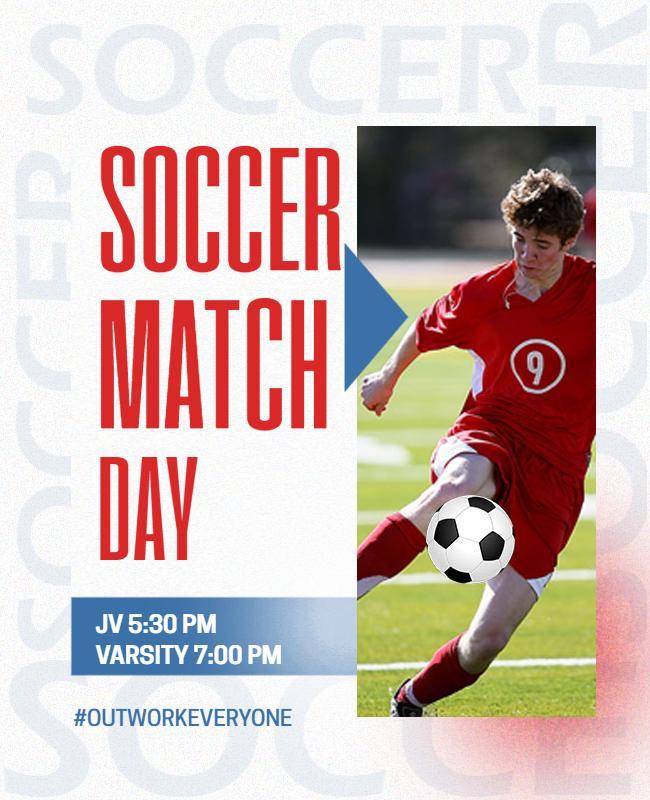 Youth Soccer Match Day Event Flyer Template