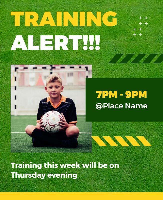 Youth Soccer Training Session Flyer Template