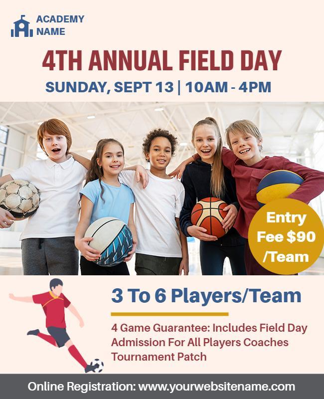 Youth Sports Field Day Event Flyer Template