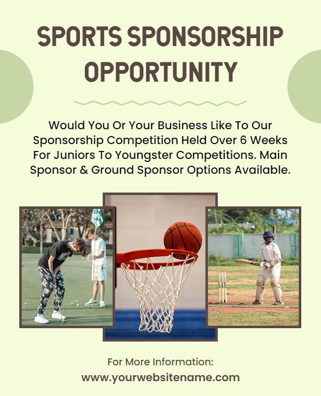 Youth Sports Sponsorship Opportunity Flyer Template