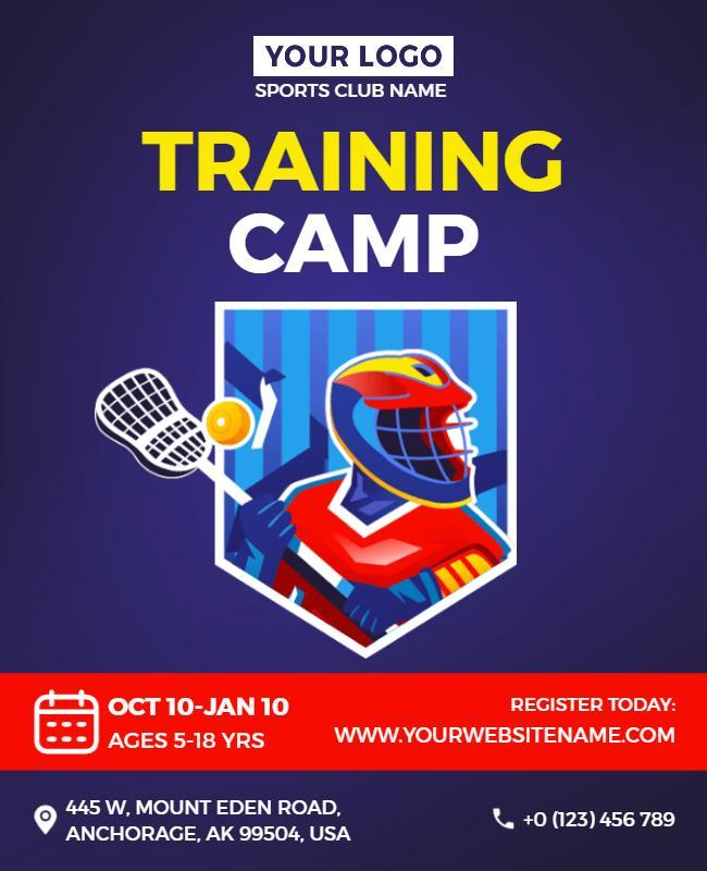 Youth Sports Training Camp Flyer Template