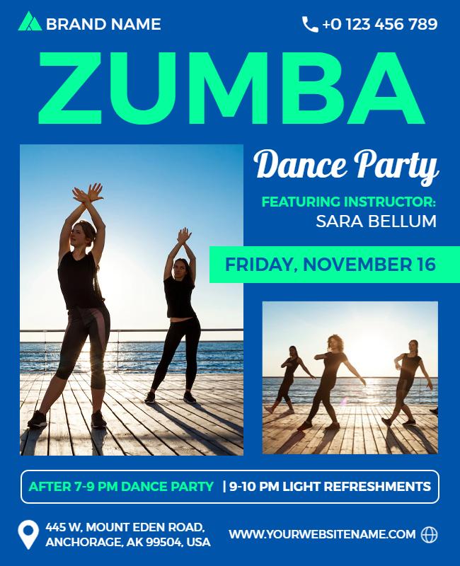 Zumba Dance Workout Event Flyer Template