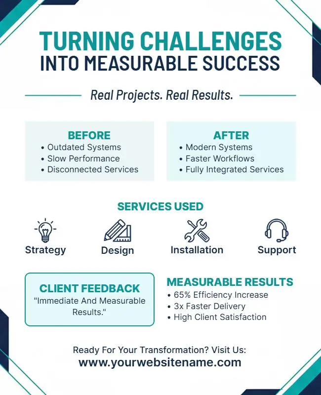 Professional Business Success Transformation Flyer Template