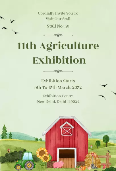 11th Annual Agriculture Industry Exhibition Invitation Template