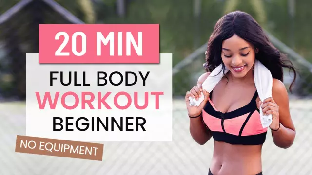 20 Minute Beginner Full Body Workout Fitness YouTube Thumbnail Template