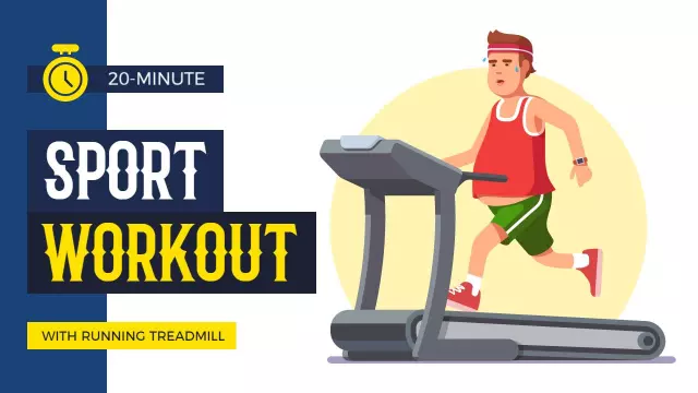 20-Minute Running Treadmill Sport Workout YouTube Thumbnail Template