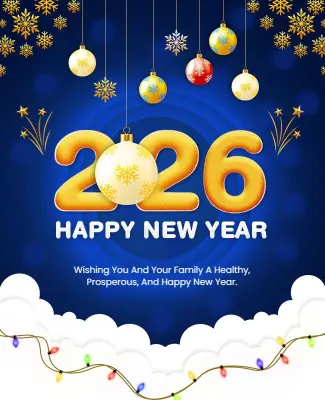 2026 Happy New Year Celebration Flyer Template