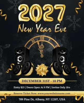 2027 New Year Eve Flyer Template