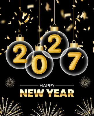 2027 New Year Festive Celebration Flyer Template