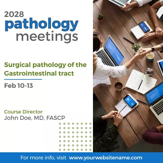 2028 Pathology Meetings on Surgical Gastrointestinal Tract Health Ad Template