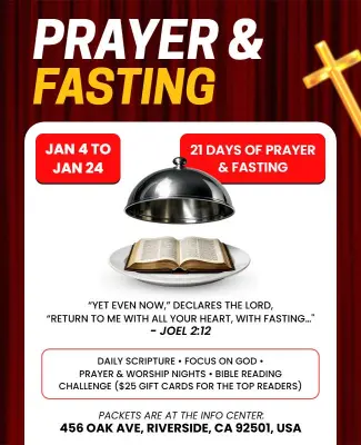 21 Days of Prayer and Fasting Flyer Template
