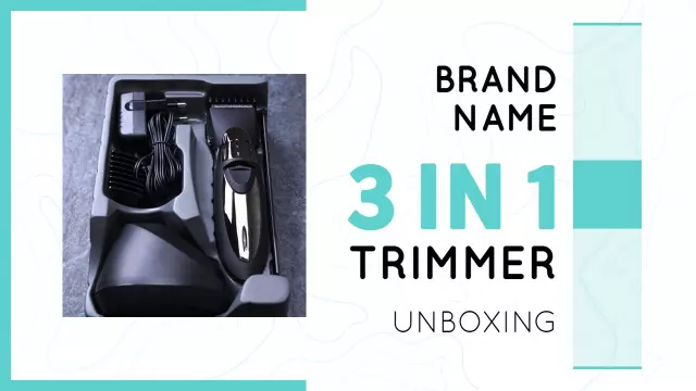 3 In 1 Trimmer Gadget Unboxing YouTube Thumbnail Template