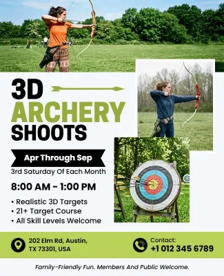 3d Archery Shoots Event Flyer Template