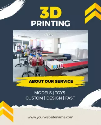 3d Printing Services and Custom Design Flyer Template
