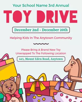 3rd Annual Toy Drive Flyer Template