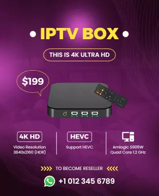 4k Ultra Hd Iptv Box Promotion Flyer Template