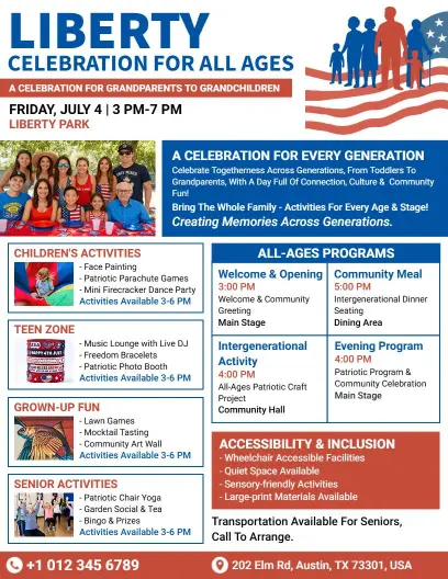 4th of July Liberty Celebration Flyer Template