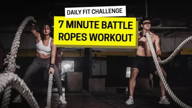 7 Minute Battle Ropes Fit Challenge YouTube Thumbnail Template
