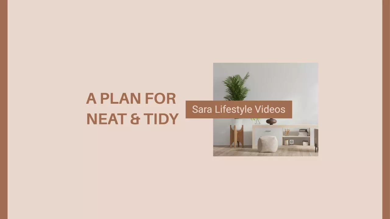 A Plan for Neat and Tidy Home Organization YouTube Banner Template