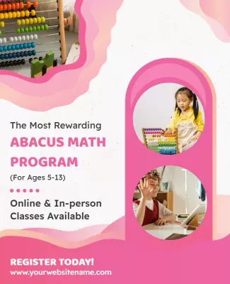 Abacus Math Program Classes Flyer Template