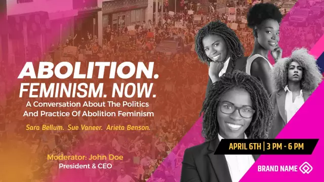 Abolition Feminism Discussion Event YouTube Thumbnail Template